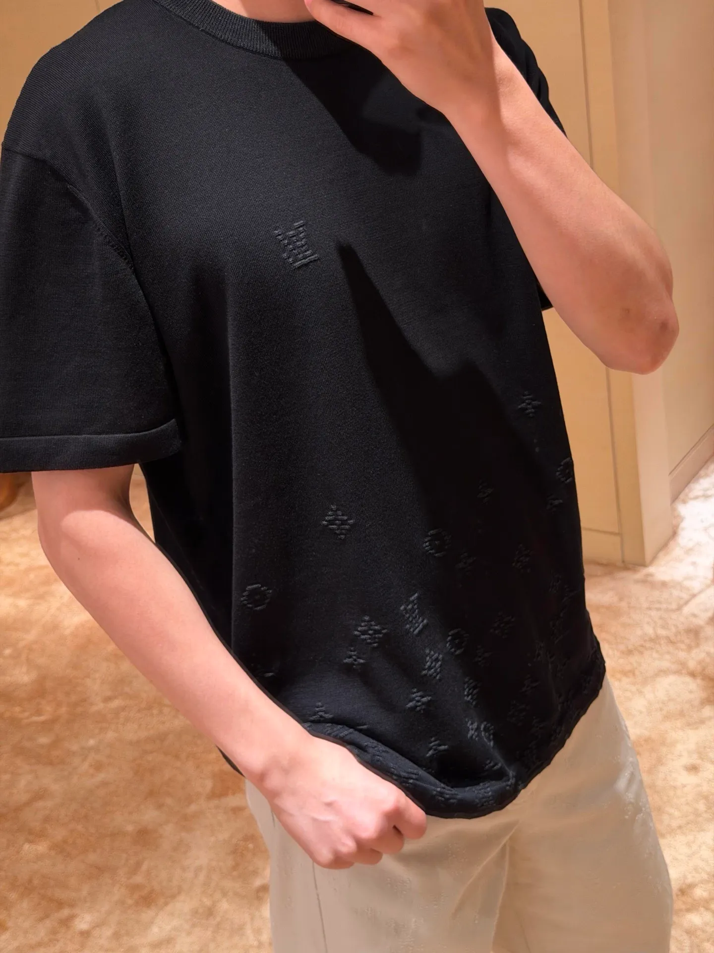Louis Vuitton/Louis Vuitton Gradient presbyopic gradient jacquard short sleeves